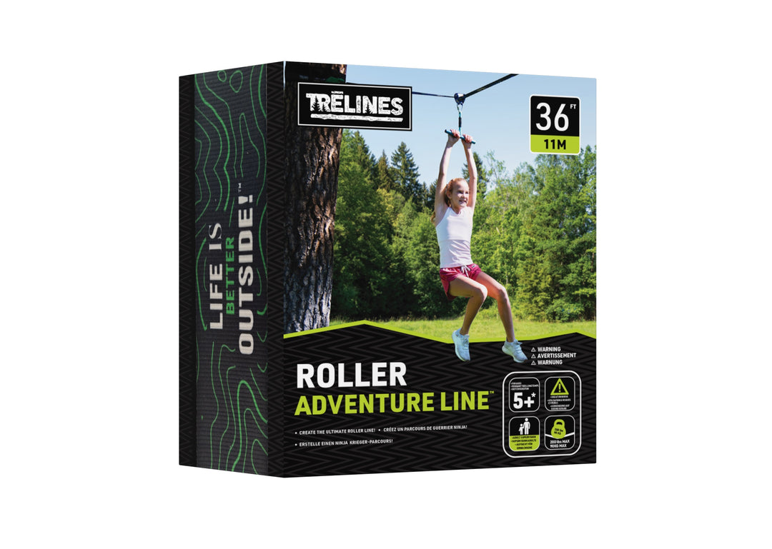 trelines roller line backyard zipline